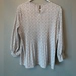 Adrianna Papell  Black and White Patterned Blouse Photo 4