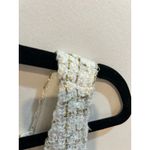 Tweed Mini‎ Dress Sleeveless Pearl Button Detail Career Party Cute Gold Size L Photo 5