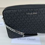 Michael Kors MK JST LG EW Crossbody Signature Black Photo 6