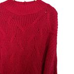 American Eagle 💥  Outfitters Red Mock Neck Cable Knit Sweater Photo 1