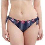 NWT Womens Time and Tru Deep Cobalt Floral Bikini Swim Bathing Suit Bottoms Sz L Blue Size L Photo 0