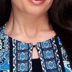 Joan Rivers  Perfect Paisley knit open front jacket with 3/4 sleeves Photo 2