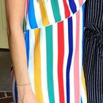 Tyche Rainbow Striped One Shoulder Dress Photo 0