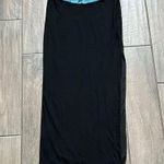 Tiger Mist Black and Blue Maxi Skirt Photo 0