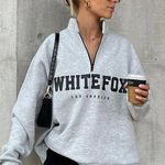 White Fox Boutique White Fox High Standard Zip Front Sweater Grey Marle Size M / L Photo 0