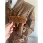 Vintage Women's Wilson's Leather Jacket Coat XL Brown Corduroy Cuffs Excellent! Photo 1