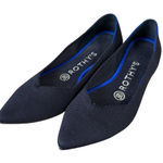 Rothy's  The Point Womens Size 6 Navy Blue Pointed Toe Recyclable Knit Flats Shoe Photo 0