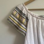 Lucky Brand White Terry Cloth Embroidered Top Photo 4