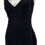 Tadashi Shoji  Black Bandage V Neck Sleeveless Bodycon Cocktail Dress Size M Photo 8
