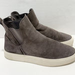 UGG ‎ Mauna Gray Suede Leather Ankle Boots Platform Chelsea Pull On Booties 11 Photo 0