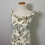 By Together By‎ Together Sleeveless Midi Dress Ruffle Neckline Button Palm Print - Small Photo 1
