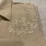 Wrangler  Blues Western Shirt S06000 Tan‎ Embroidered Pearl Snap Size L Vintage Photo 4