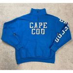 Wings Beach Outfitters Quarter Zip Cape Cod MA Sweatshirt Size M Blue Size M Photo 0