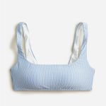 J.Crew NWT  Squareneck Bikini Top in Seersucker Size 3X Photo 0