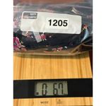 Elle Black Floral Pleated Halter Neck Top Womens XL Blouse Shirt Evening X-Large Photo 9