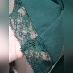 Hailey Lyn Green Size 6 Polyester Dress 3/4 Bell Sleeves W/lace Trim Photo 4