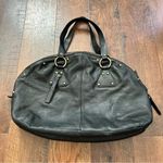 7 For All Mankind black leather shoulder bag Photo 3