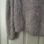 H&M Divided Light Purple Fuzzy Hair Sweater Long Sleeve Crewneck Photo 3