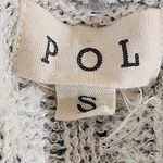 POL  Gray and White Oversized Sweater Size Small Gray Stripe Distressed Sweater Photo 5