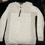 Robert Rodriguez Modern Lightweight Long Sleeve Crew Neck Sweater in Light Gray Mixed Texture Photo 2