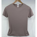 Gymshark  Women's Blush Pink Mauve Cinch Back Mesh Short Sleeve Small Top Photo 0