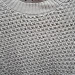 😍 White Crochet Knit Mock Neck Cap Sleeve Sweater Top Size M Photo 4