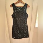 Paper Dolls Paper Doll size 7 dress with mint green sheath dress and black overlay. Photo 4