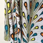 Step in style women’s peacock print Tunic Dress Colorful Patterned Midi Dress XL Blue Photo 7