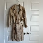 Sandro Victory Plaid Back Cotton Trench Coat Size 6- NWT Photo 3