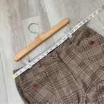 Plaid Crop Pants mid rise straight leg womens Brown size 10 transitional preppy Photo 2