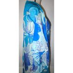 NWT New Silk Tunic Top Womens Antik Batik M Blue Purple Swim Sheer Cover Up Sequ Size M Photo 4