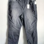 Good American Good Waist Crop Fray Hem Black215 Photo 6