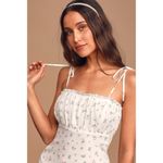 Lulus Be a Wildflower White Floral Print Tie Photo 3