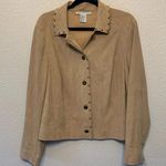 Requirements  tan faux suede jacket sz XL lightweight fall winter grandmacore Photo 0