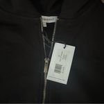 We Wore What  Black half zip Hoodie cropped fleece athleisure S NWT Photo 4