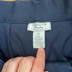 Charter Club  Pant Shop 12 Cotton Spandex Polyester Navy Gold Button Mini Skort Photo 2