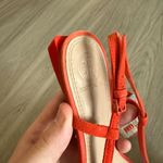 Tory Burch  Pietra Tweed Swingback Sandals Size 8 Color Orange Photo 2