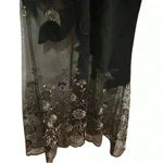 Nicole Bakti for Cache Vintage Black Lace Maxi Dress Women's Size S Formal Long Photo 11