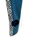 Nike size small full length blue athletic leggings stirrup detail black white Photo 3