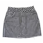 Topshop  Moto Gingham Denim Mini Skirt Size 2 Photo 2