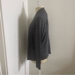 Worthington  Size Petite Medium Silver Sparkle Cardigan Black Lightweight Sweater Photo 4