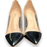 Petit Cadeau Womens Dress Shoe Pumps Clear Black Beige Size 7 Photo 1