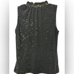 Michael Kors  Black and Gold Sleeveless Vneck Sparkle Blouse NWOT Photo 1