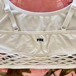 PINK - Victoria's Secret y2k victoria’s secret PINK white fishnet sports bra crop top Photo 6