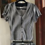 Vintage 90s Black and Gray illusion Women's Skirt Set Size M Photo 2