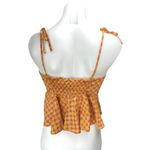 Olivaceous  Women's Orange Floral Sleeveless Cami Camisole Peplum Crop Tank Top M Photo 1