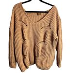 POL Neutral Chunky Knit Oversized Sweater Woven Size Small Flaw Noted Photo 0