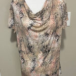 Jaclyn Smith  Collections Cowl Neck Blouse Multicolored Large Photo 0