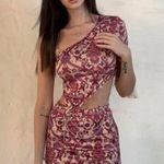 I am gia I.AM.GIA. Riley Y2K Paisley ButterflyTwo-Piece Set Bodychain One Sleeve Dress M Photo 0