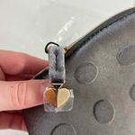 Kate Spade NEW  women’s dark gray polka dotted spotted gold hardware toiletry bag Photo 2